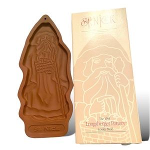 Vintage Longaberger Pottery ST. Nick 1993 Cookie/Chocolate Mold